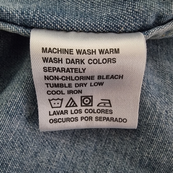 Liz Claiborne 100% cotton denim vest size large - Picture 7 of 9